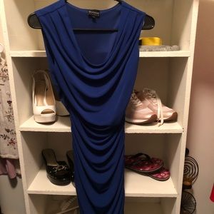 Blue form fitting dress